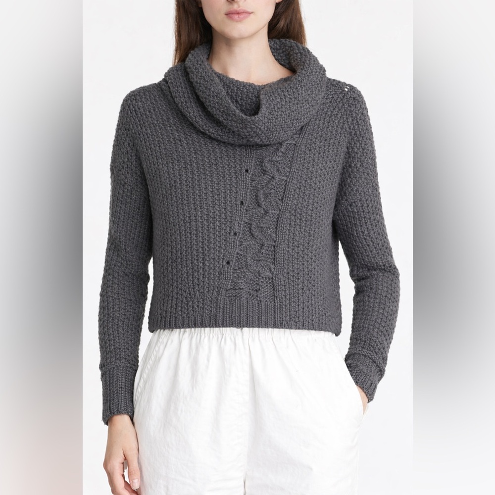 Sarah Pacini Cowl Neck Knit Sweater One Size